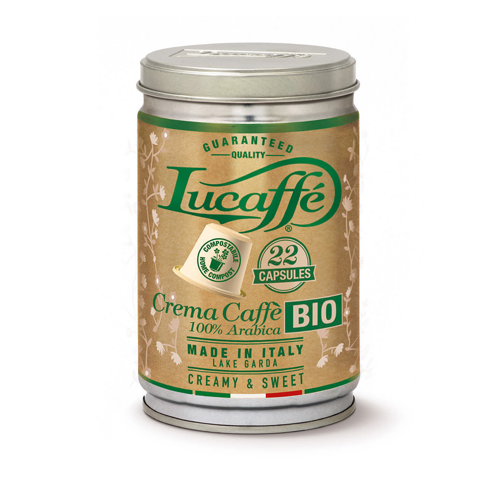 Lucaffè Crema Caffè Bio barattolo 22 capsule