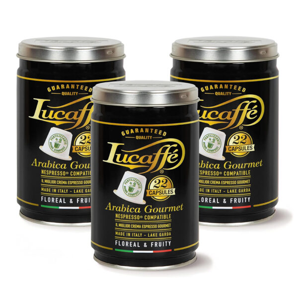 Lucaffè Arabica Gourmet barattolo 22 capsule - 3 pezzi