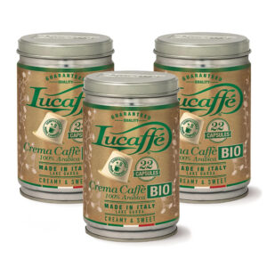 Lucaffè Crema Caffè Bio barattolo 22 capsule - 3 pezzi