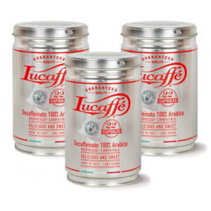 Lucaffè Decaffeinato 100% Arabica barattolo 22 capsule - 3 pezzi