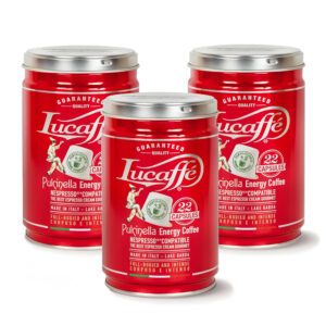 Lucaffè Pulcinella Energy Coffee barattolo 22 capsule - 3 pezzi